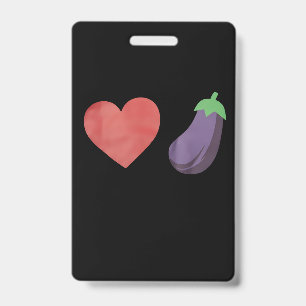 Liefde Aubergine Grappig Homoseksueel LGBTQ Trots Badge