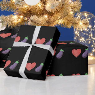Liefde Aubergine Grappig Homoseksueel LGBTQ Trots Cadeaupapier