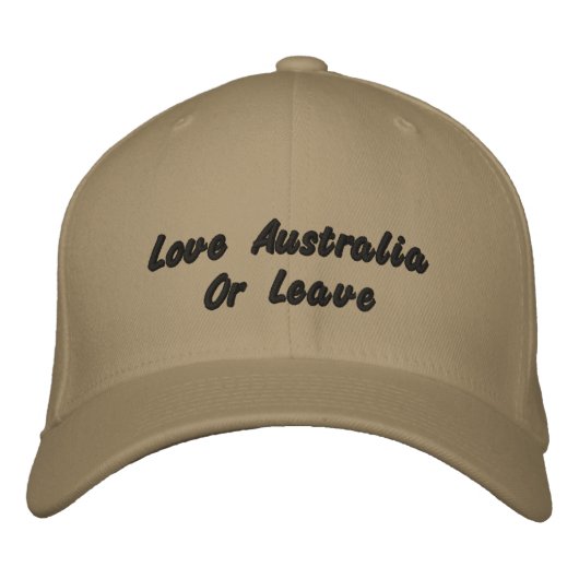 Liefde Australië of weg, Logo honkbal Pet (Voorkant)