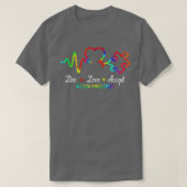 Liefde Autisme Bewustmakingsmaand Puzzle Accepteer T-shirt (Design voorkant)