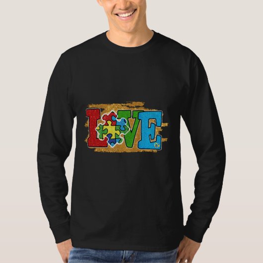 Liefde autisme bewustzijn Kindness Love Autisme Aw T-shirt (Voorkant)
