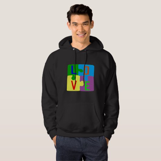 Liefde autisme hoodie (Voorkant volledig)