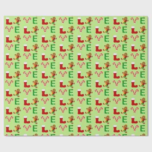 LIEFDE Autisme Kerstmis Cadeaupapier (Vlak)