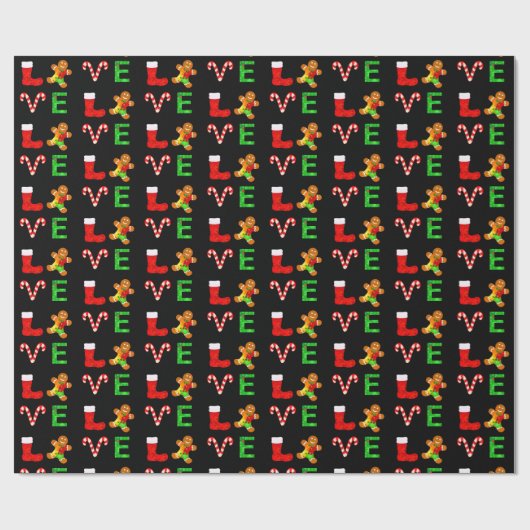 LIEFDE Autisme Kerstmis Cadeaupapier (Vlak)