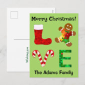 LIEFDE Autisme Kerstmis Feestdagenkaart (Voorkant / Achterkant)