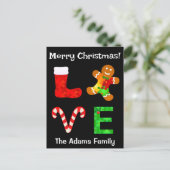 LIEFDE Autisme Kerstmis Feestdagenkaart (Staand voorkant)