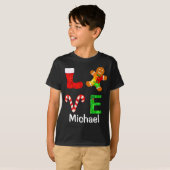 LIEFDE Autisme Kerstmis T-shirt (Voorkant volledig)