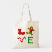 LIEFDE Autisme Kerstmis Tote Bag (Achterkant)