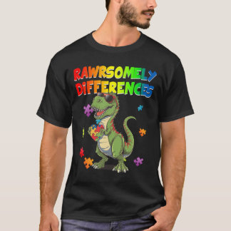 Liefde Autisme T Rex Dinosaurus Rawrsomely Anders  T-shirt