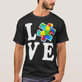 Liefde Autist Puzzle Autisme Awareness T-shirt (Voorkant)