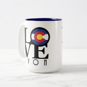 LIEFDE Avon 15oz Tweekleurige Koffiemok (Voorkant links)