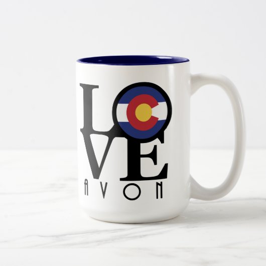 LIEFDE Avon 15oz Tweekleurige Koffiemok (Rechts)