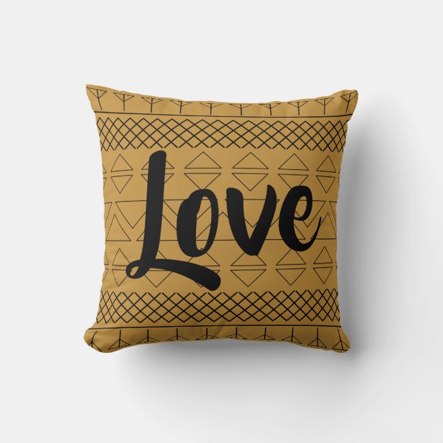 Liefde Aztec Patroonprint Geometrisch Zuidwesten O Kussen (Voorkant)