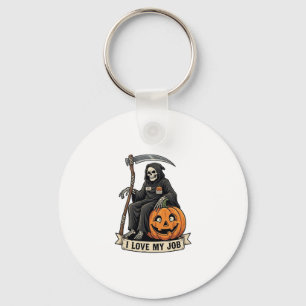 Liefde Baan Grim Reaper Halloween Pompoen Zeis_1 Sleutelhanger