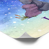 Liefde, Baby Nijlpaard en haar Moeder Poster (Hoek)