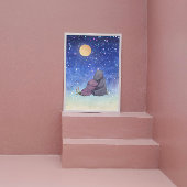 Liefde, Baby Nijlpaard en haar Moeder Poster