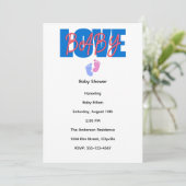 Liefde Baby Shower Uitnodiging (Staand voorkant)