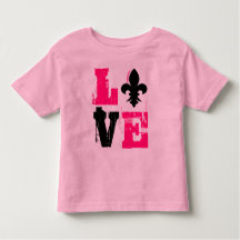 Liefde babymeisjes bovenaan shirt