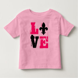 Liefde babymeisjes bovenaan shirt