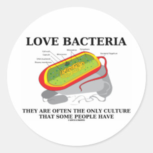 Liefde bacteriën zijn vaak slechts een cultuur di ronde sticker