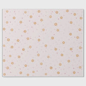 "Liefde & Bagels" | Katoen Snoep Roze Cadeaupapier (Vlak)