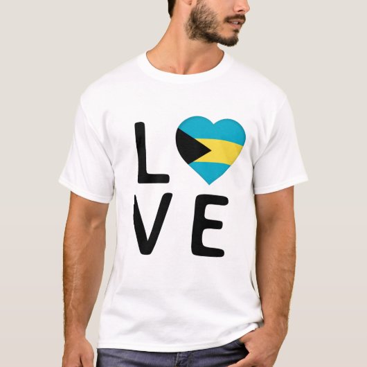 Liefde - Bahamas vlag T-shirt (Voorkant)