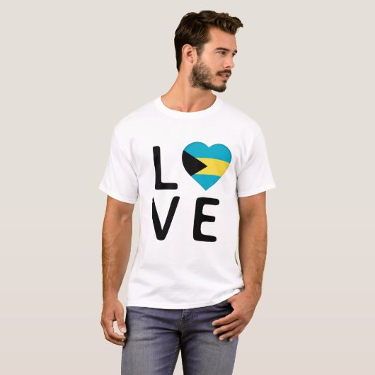 Liefde - Bahamas vlag T-shirt (Voorkant volledig)