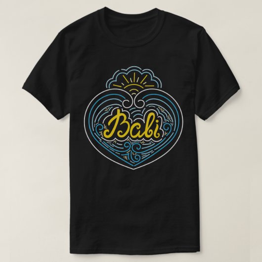Liefde Bali Indonesië Tropisch souvenir T-shirt (Design voorkant)