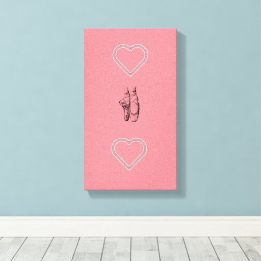 Liefde Ballet Canvas Print (Insitu (Houten vloer))