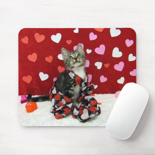 Liefde, Bandit de Tabby Kitten Mousepad Muismat (Met muis)