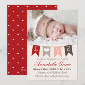 Liefde Banner Valentijn Baby Feestdagenkaart (Voorkant / Achterkant)