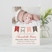 Liefde Banner Valentijn Baby Feestdagenkaart (Staand voorkant)