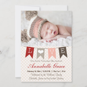 Liefde Banner Valentijn Baby Feestdagenkaart