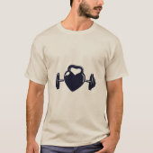 Liefde Barbell Gym Fitness Workout T-shirt (Voorkant)