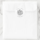 Liefde & Barmhartigheid Elegant Zwarte Script Mosl Ronde Sticker (Tas)