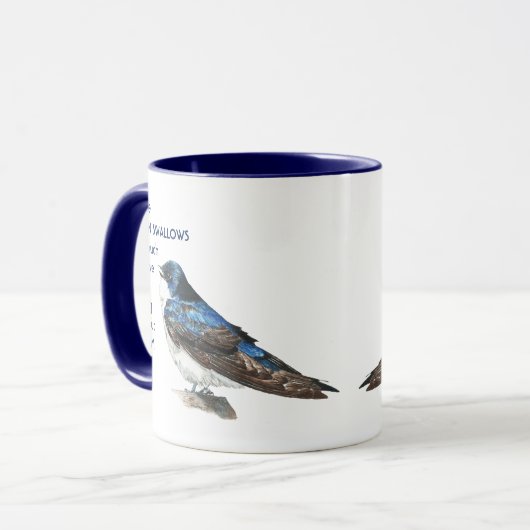 Liefde BARN SWALLOWS zo veel dat ik een citaat heb Mok (Voorkant links)