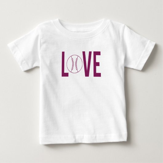 Liefde Baseball Baby T-shirt (Voorkant)