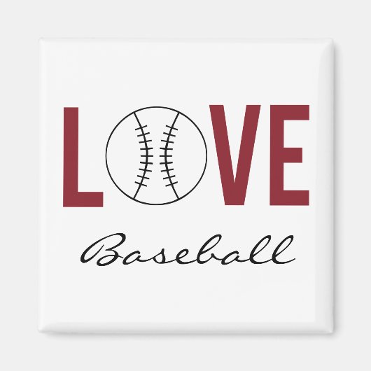 Liefde Baseball Magneet (Voorkant)