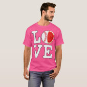 Liefde Baseball Watermeloen T-shirt (Voorkant volledig)