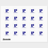 Liefde Basketbal 2 Ronde Sticker (Vel)