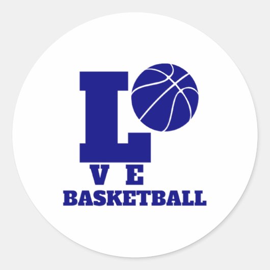 Liefde Basketbal 2 Ronde Sticker (Voorkant)