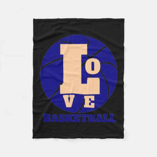 Liefde Basketbal 3 Fleece Deken (Voorkant)