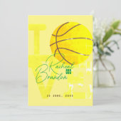 liefde basketbal brief, basketbal liefhebber kaart (Staand voorkant)