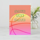 Liefde basketbal brief, basketbal liefhebber save the date (Staand voorkant)