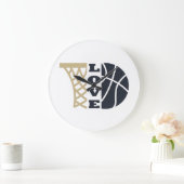 Liefde basketbal hoepel en blauwe bal grote klok (Huis)