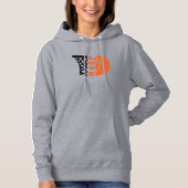 Liefde Basketbal Hoop en sinaasappel Ball Hoodie (Voorkant)