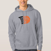 Liefde Basketbal Hoop en sinaasappel Ball Hoodie (Voorkant)