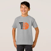 Liefde Basketbal Hoop en sinaasappel Ball T-shirt (Voorkant volledig)