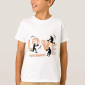 Liefde Basketbal Jongens Wit T-shirt (Voorkant)