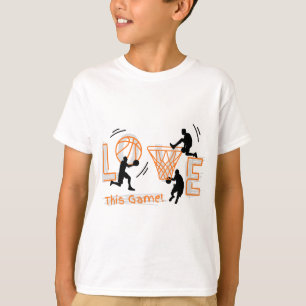 Liefde Basketbal Jongens Wit T-shirt